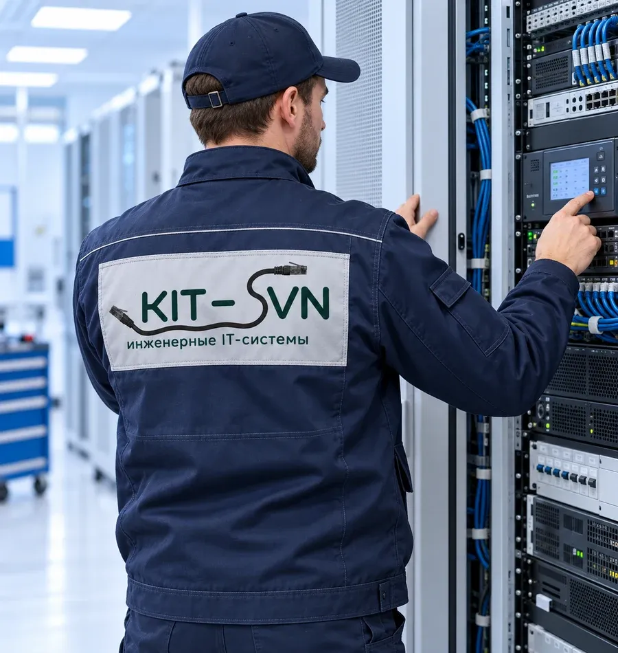 Инженер KIT-SVN выполняет техническое обслуживание